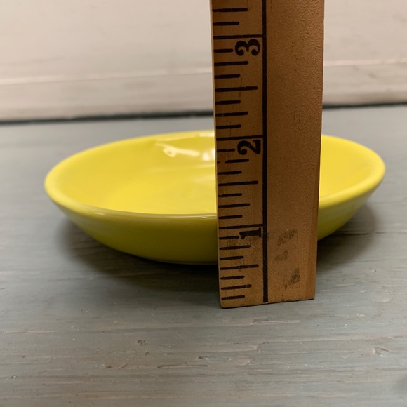 Cute Cat Dish with Kitty Face Yellow Feline Pet Kitten Kitchen Vintage Kitsch - Picture 6 of 6